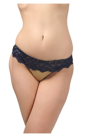 Bodycare Pack of 3 Bikini Style Cotton Briefs in Assorted Colors with broad Lace waist Band-E1460