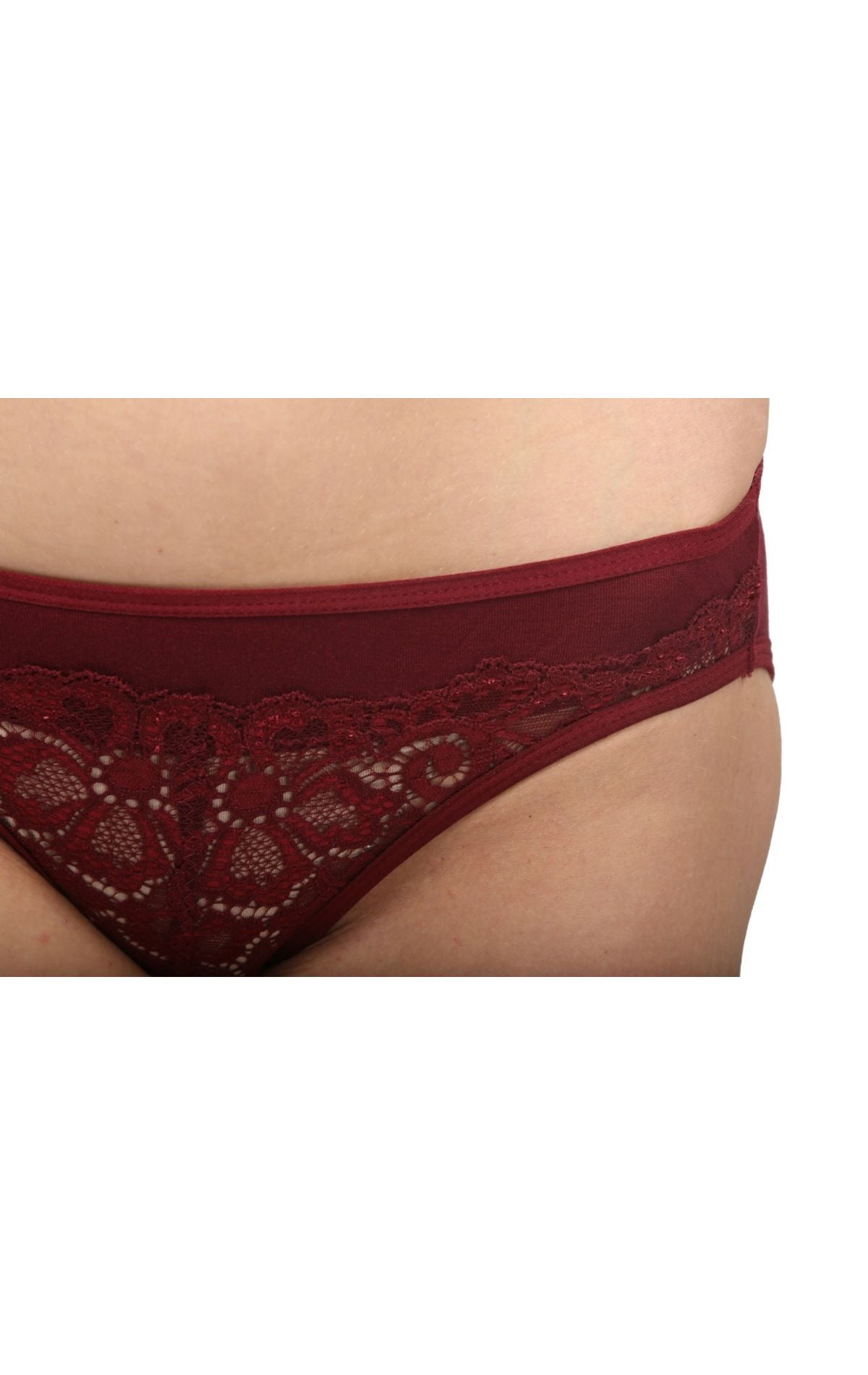 Bodycare Pack of 3 Bikini Style Cotton Briefs in Assorted colors with Lacy Crotch-E1462