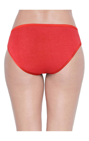 Bodycare Pack of 3 Bikini Style Cotton spandex Briefs in Assorted colors with V-String band-E36D