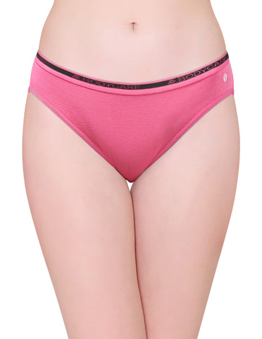 Bodycare Pack of 3 Bikini Style Cotton Briefs in Assorted colors with Broad elastic band-E77C