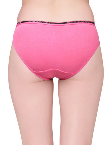 Bodycare Pack of 3 Bikini Style Cotton Briefs in Assorted colors with Broad elastic band-E77C