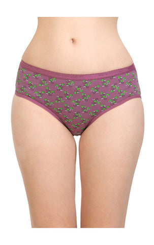 Bodycare Pack of 6 Printed Hipster Briefs Deluxe Panties in Assorted Color - E9600-6PCS-A