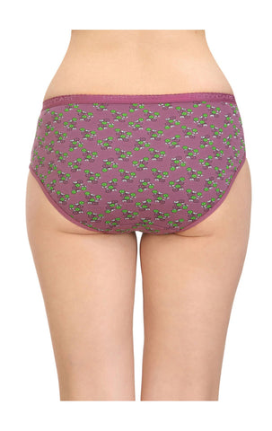 Bodycare Pack of 6 Printed Hipster Briefs Deluxe Panties in Assorted Color - E9600-6PCS-A