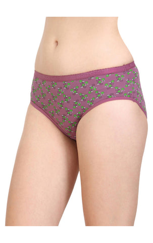 Bodycare Pack of 6 Printed Hipster Briefs Deluxe Panties in Assorted Color - E9600-6PCS-A