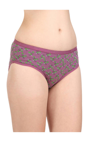 Bodycare Pack of 6 Printed Hipster Briefs Deluxe Panties in Assorted Color - E9600-6PCS-A