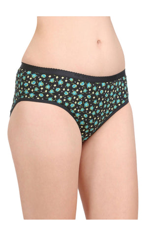 Bodycare Pack of 6 Printed Hipster Briefs Deluxe Panties in Assorted Color - E9600-6PCS-B