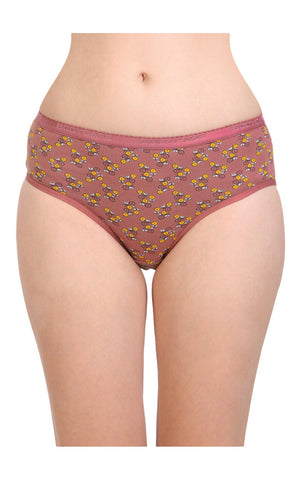 Bodycare Pack of 6 Printed Hipster Briefs Deluxe Panties in Assorted Color - E9600-6PCS-B