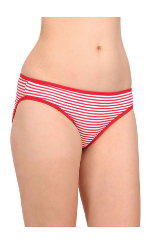 Bodycare Pack of 6 Printed Bikini Briefs Deluxe Panties in Assorted Color - E9700-6PCS-A