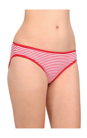 Bodycare Pack of 6 Printed Bikini Briefs Deluxe Panties in Assorted Color - E9700-6PCS-B
