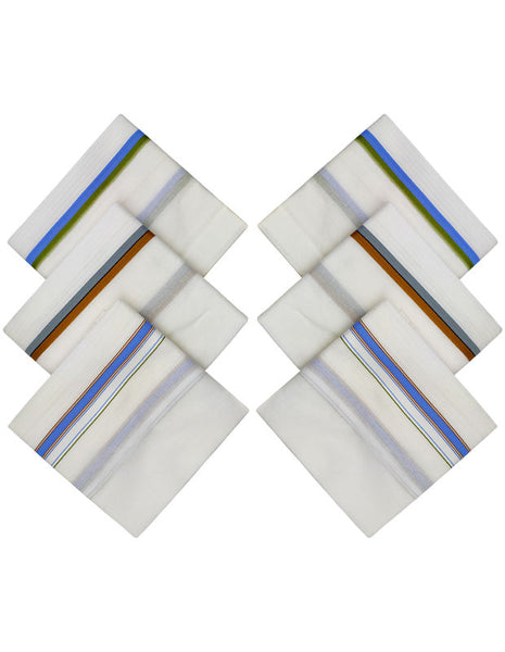 BodyX Cotton Handkerchief Collection: Assorted Print & Color Pack of 6 (BXH-01)