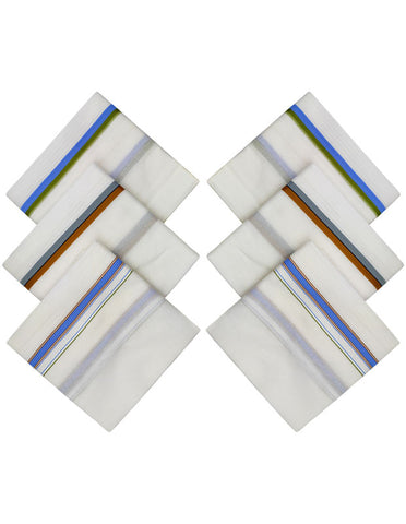 BodyX Cotton Handkerchief Collection: Assorted Print & Color Pack of 6 (BXH-01)