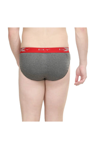 BodyX Solid Briefs-Pack of 2-BX16B-Dark Grey Melange