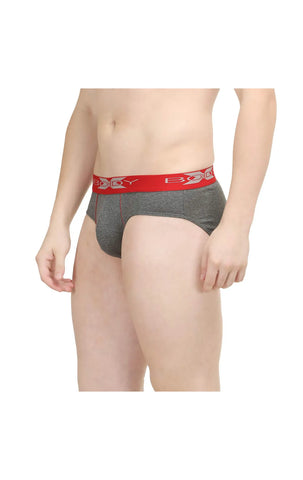 BodyX Solid Briefs-Pack of 2-BX16B-Dark Grey Melange