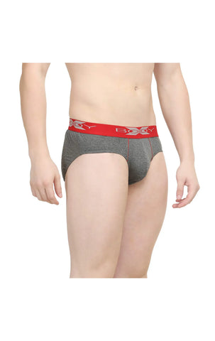 BodyX Solid Briefs-Pack of 2-BX16B-Dark Grey Melange