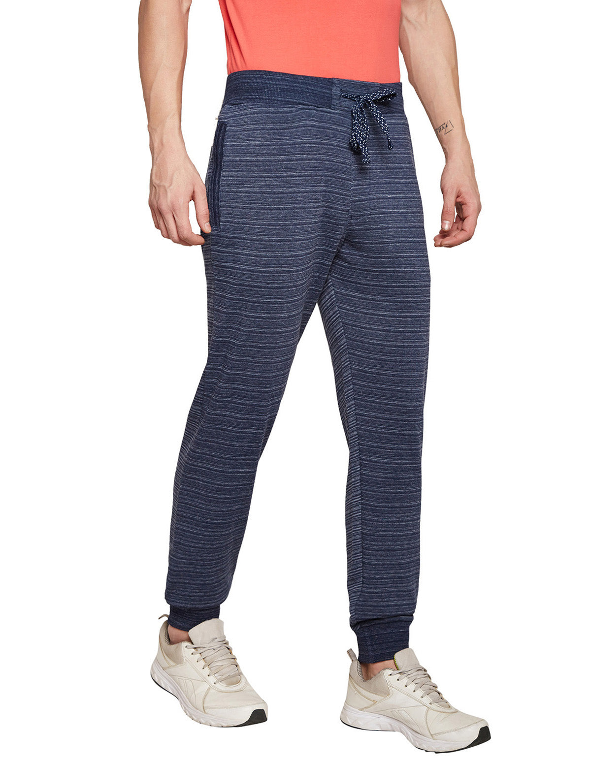 Bodyactive Fashion Track Pant with Zipper pocket-L10-NAVY