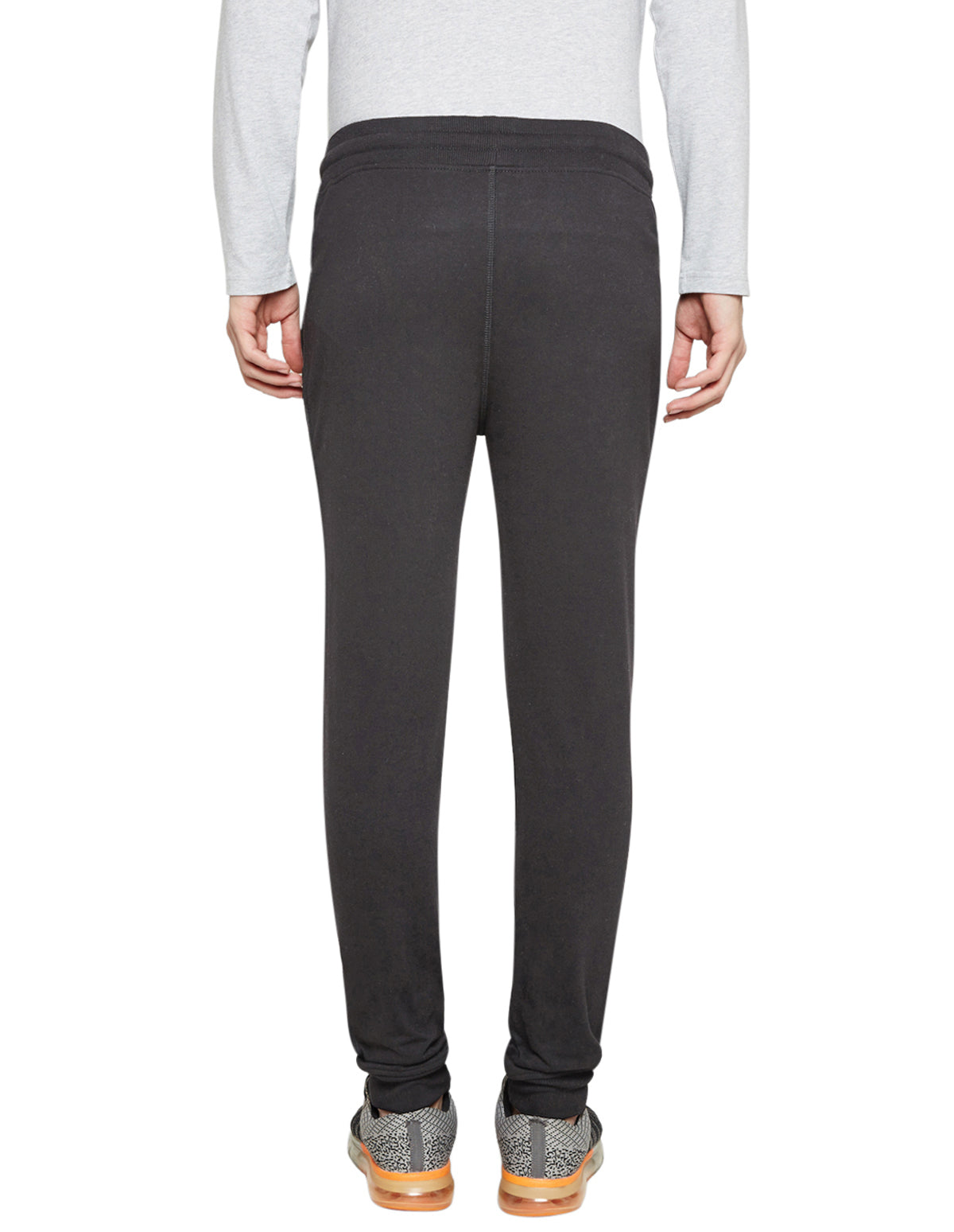 Bodyactive Charcoal Melange Track Pant-L12-CHRMEL