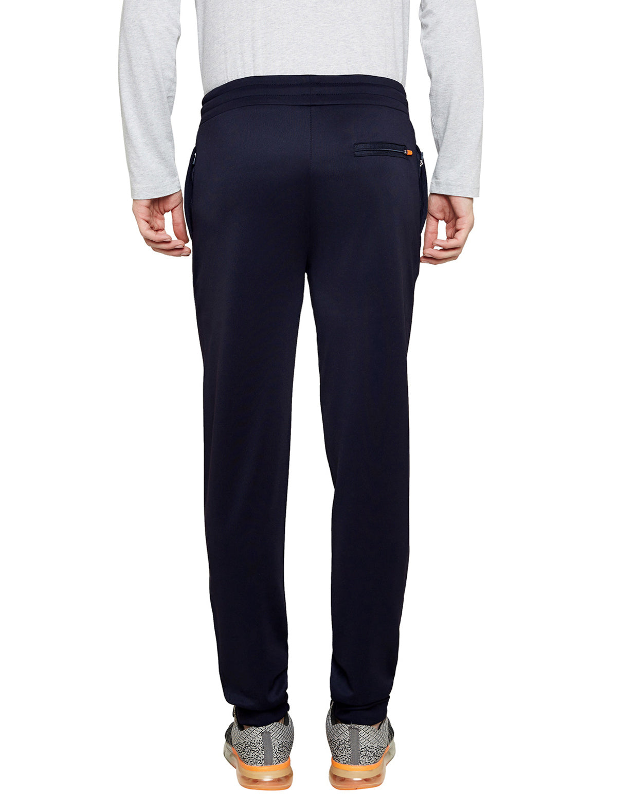 Bodyactive Navy Track Pant with Zipper pocket-L15-NAVY