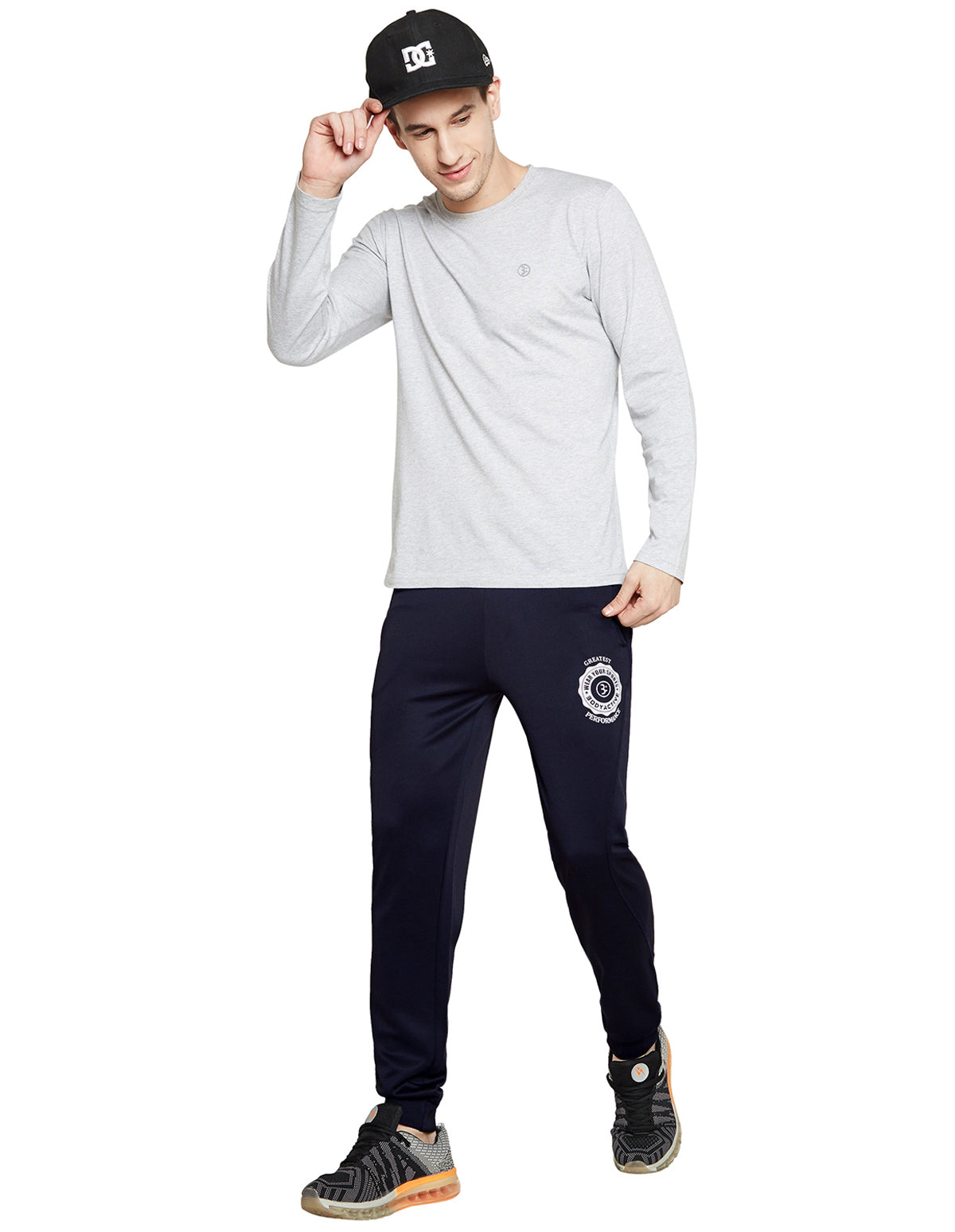 Bodyactive Navy Track Pant with Zipper pocket-L15-NAVY
