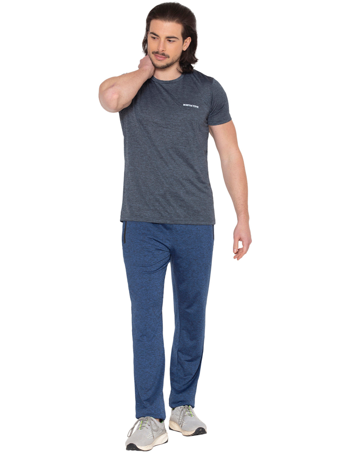 Bodyactive Polyester Sports Trackpants for Men-L23-DEN