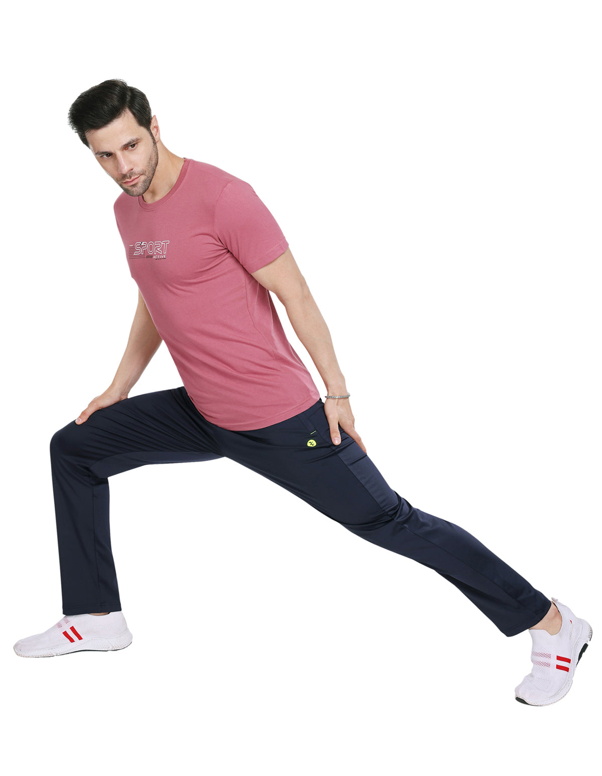 Bodyactive Navy Poly Spandex Control Elatic Men's Trackpant L47-NAVY