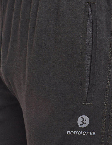 Bodyactive Track Pant with Zipper pocket-L7-BGRN