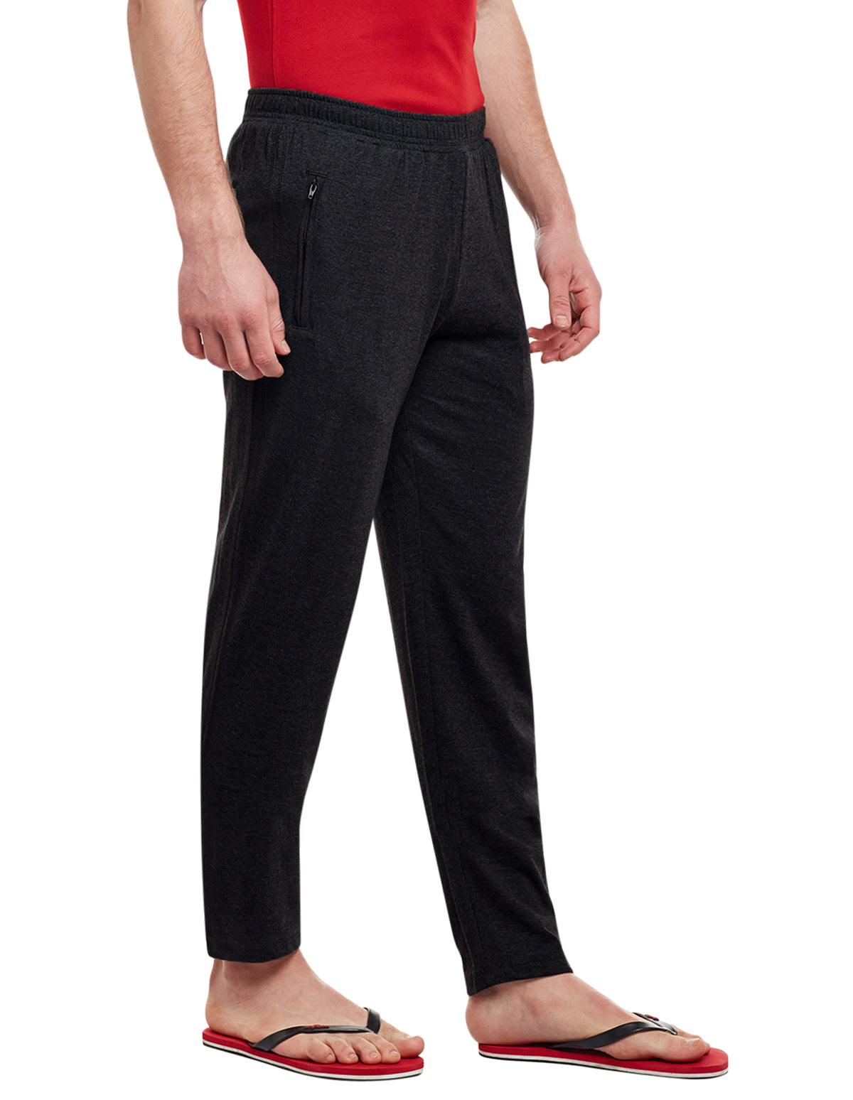 Bodyactive Track Pant with Zipper pocket-L7-BLK