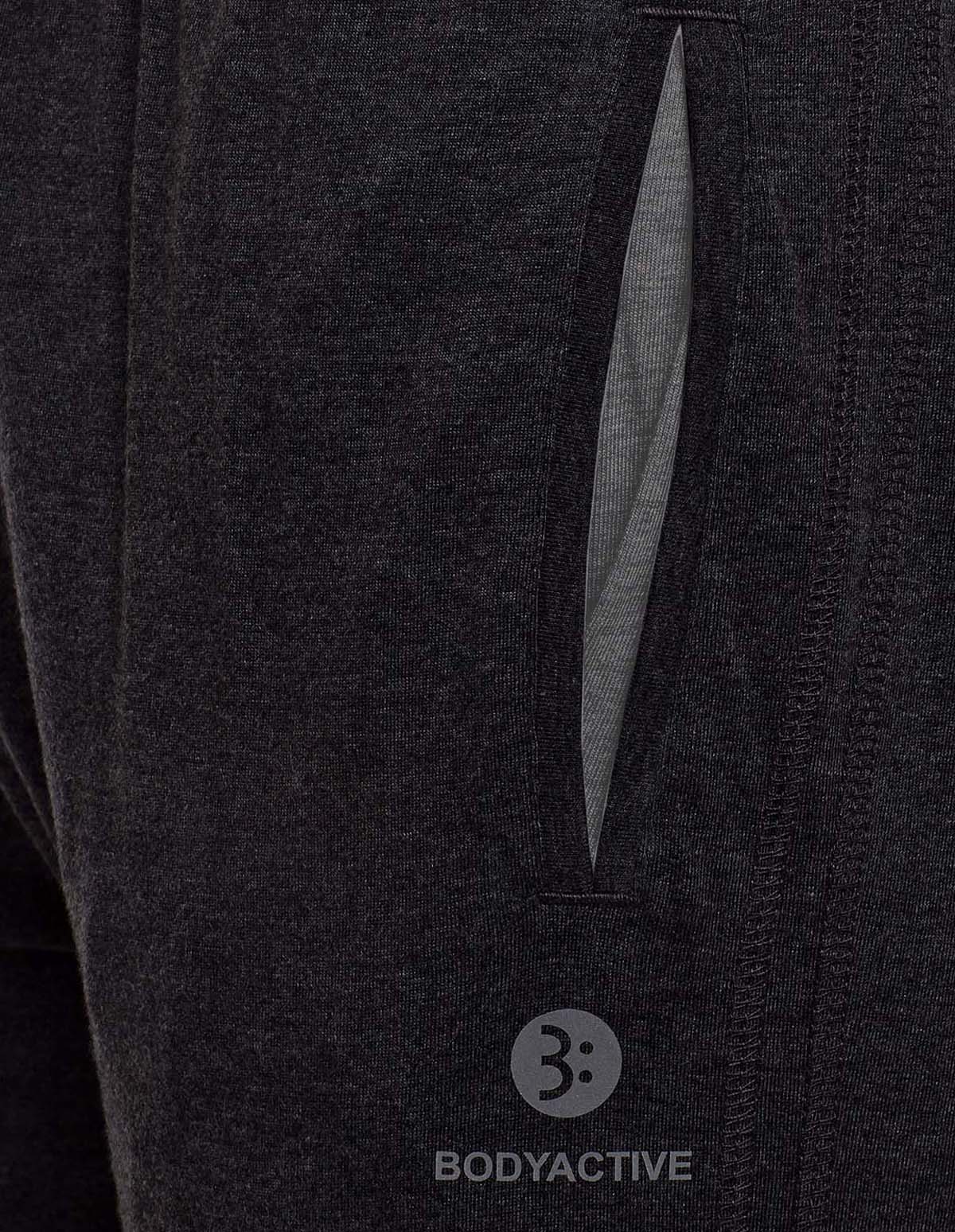 Bodyactive Track Pant with Zipper pocket-L7-BLK