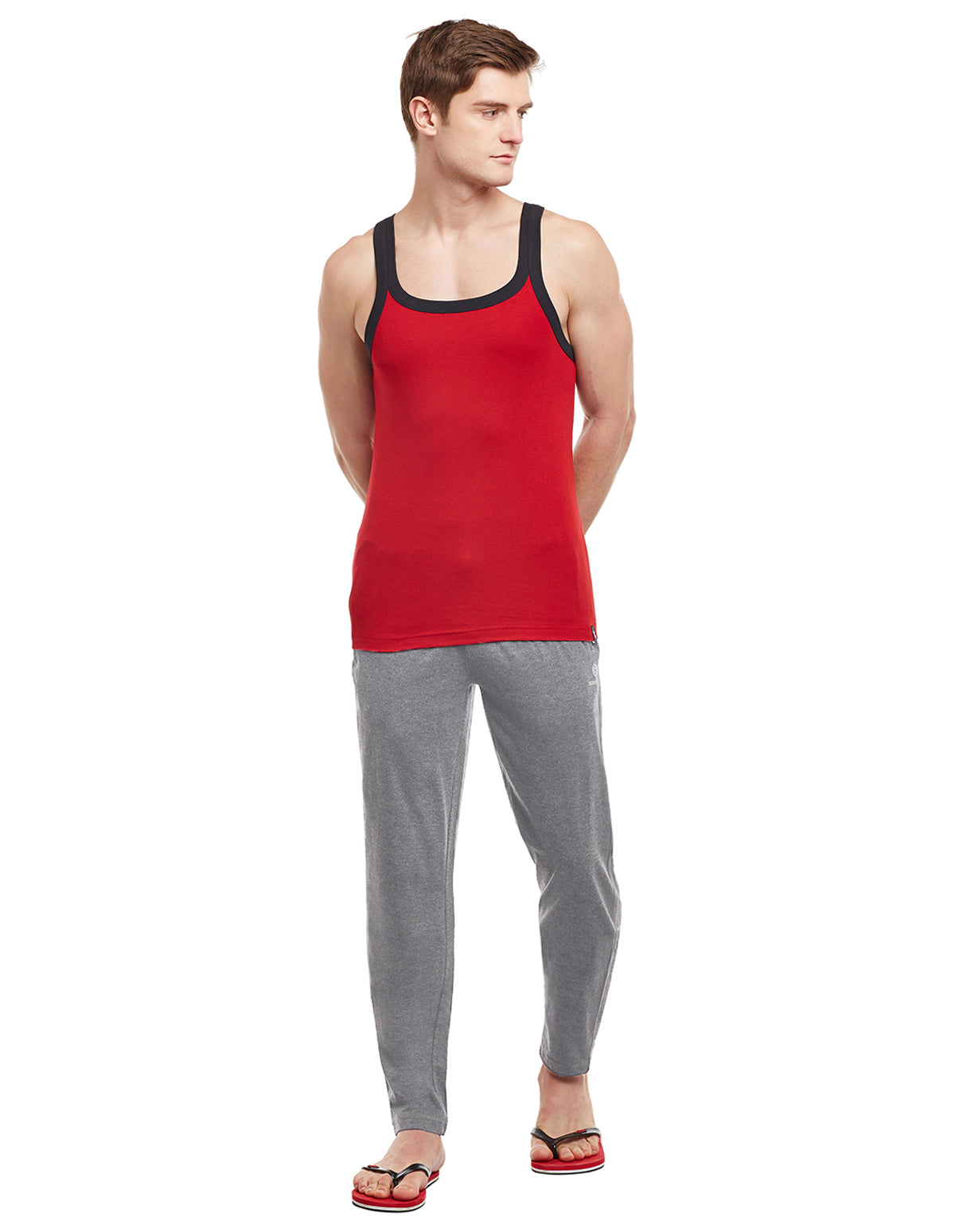 Bodyactive Track Pant with Zipper pocket-L7-GRML