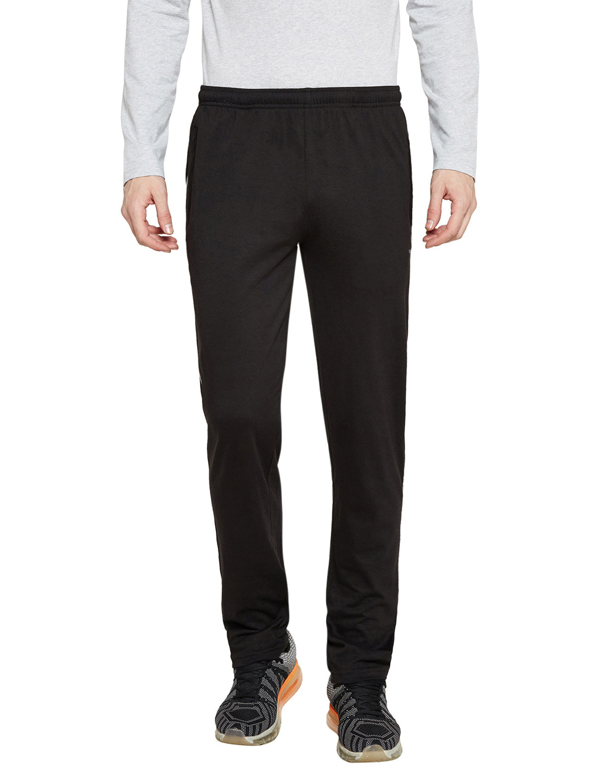 Bodyactive Track Pant with Zipper pocket-L8-BK