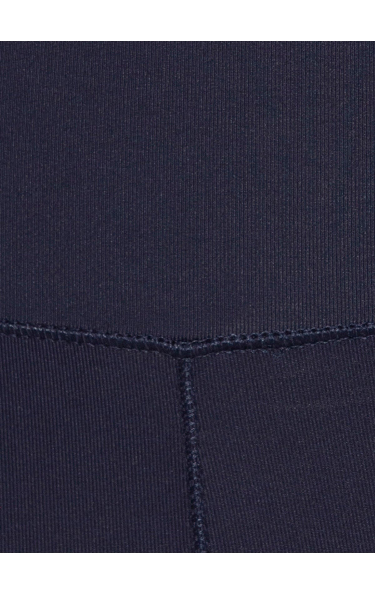 Bodyactive Women's Polyester Spandex Navy Capri Yoga Pants with Pocket Essential High Waisted for Workout-LC07-NVY