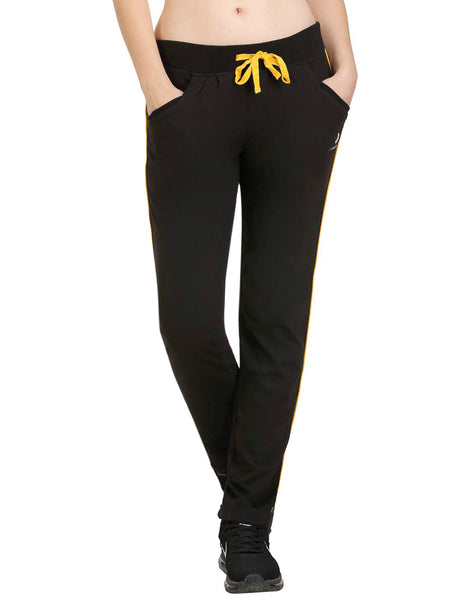 Bodyactive Women Black Trackpant-LL1-BLK