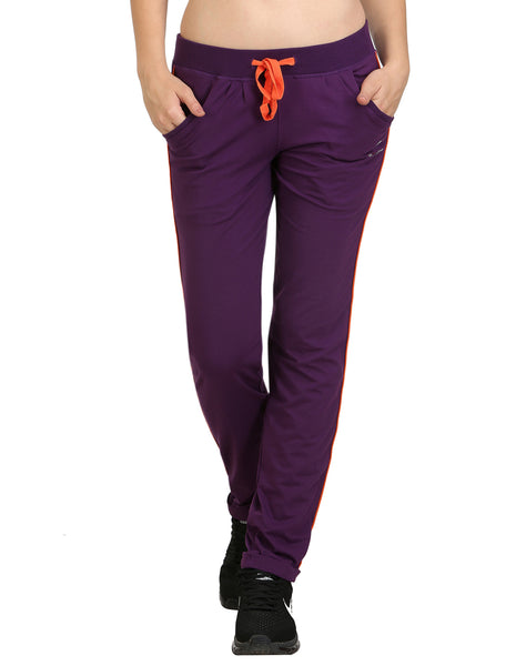 Bodyactive Women Dark Purple Trackpant-LL1-DPU