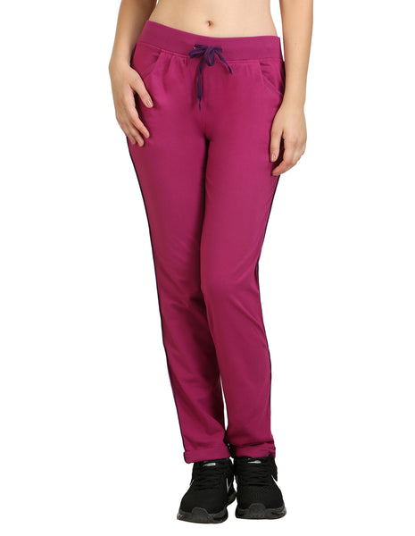 Bodyactive Women Wine Trackpant-LL1-WIN
