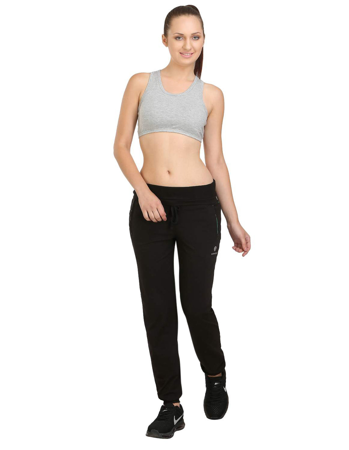 Bodyactive Women Black Trackpant-LL2-BLK