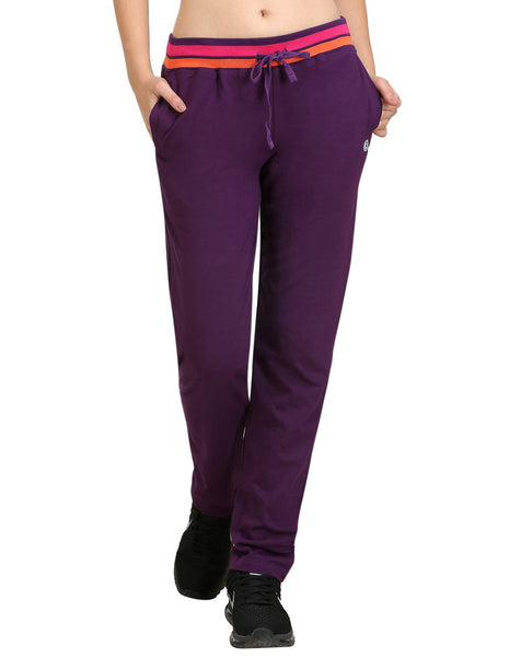 Bodyactive Women Dark Purple Trackpant-LL3-DPU