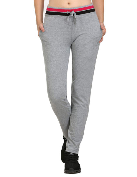 Bodyactive Women Grey Melange Trackpant-LL3-GRML