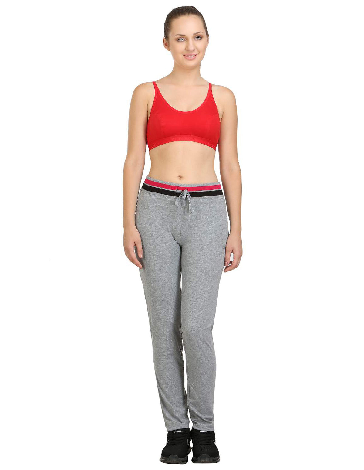 Bodyactive Women Grey Melange Trackpant-LL3-GRML
