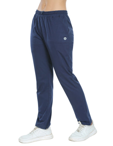 Bodyactive Navy Cotton Rich Regular Women's Trackpant LL38-NVY
