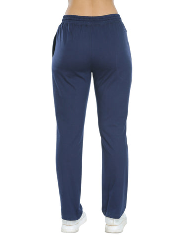 Bodyactive Navy Cotton Rich Regular Women's Trackpant LL38-NVY