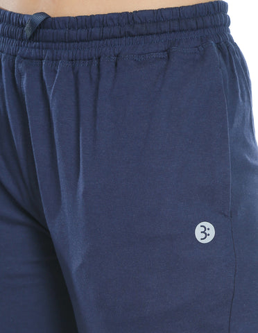 Bodyactive Navy Cotton Rich Regular Women's Trackpant LL38-NVY