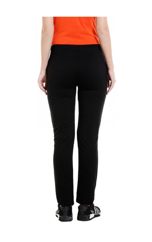 Bodyactive Women Black Track-pants-LL6-BLK