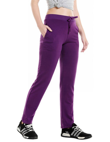 Bodyactive Women Dark Purple Trackpant-LL6-DPU