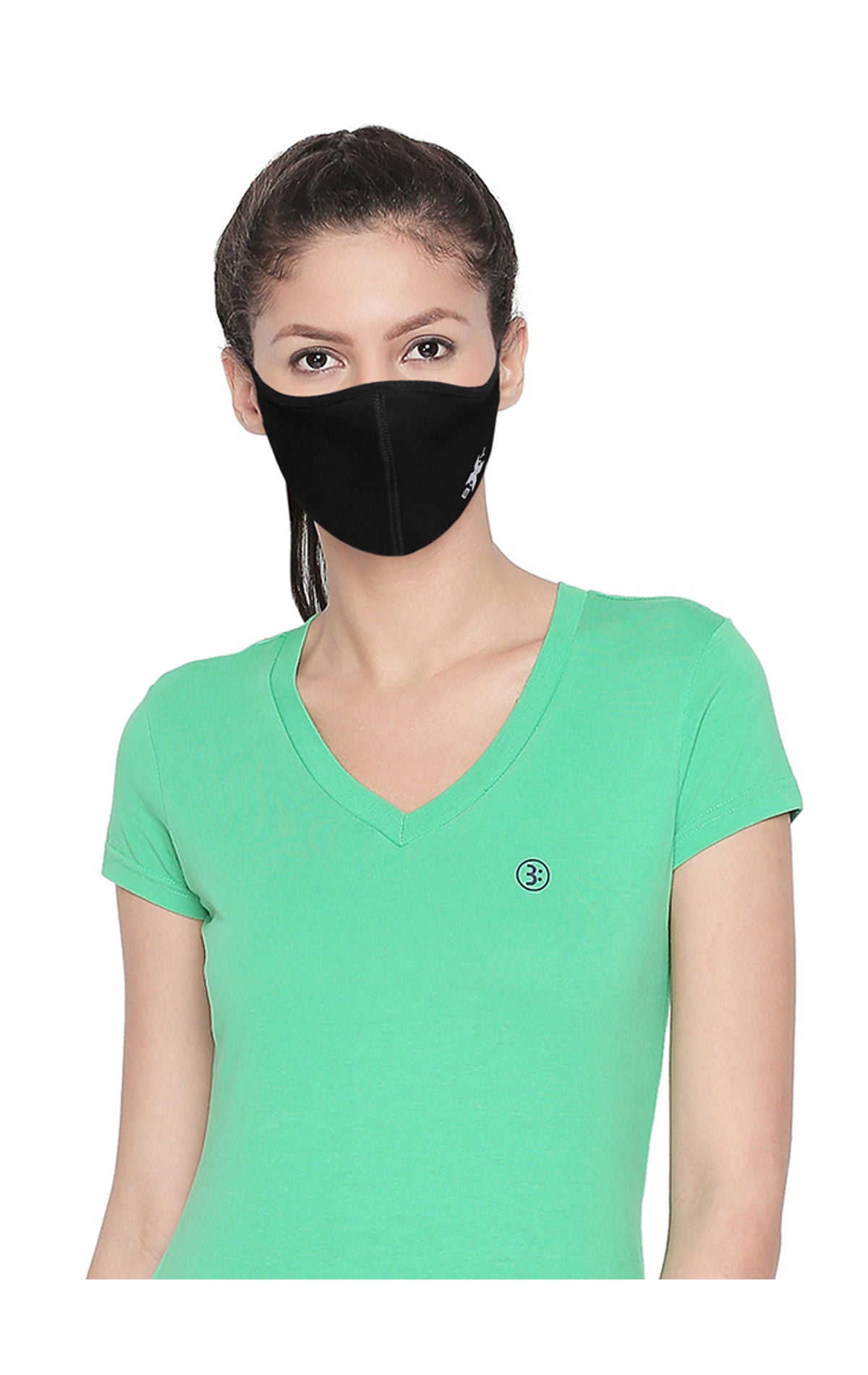 BodyX Women Extra Premium Face Mask-Solid Color Polyester-Pack of 3- MSW-3