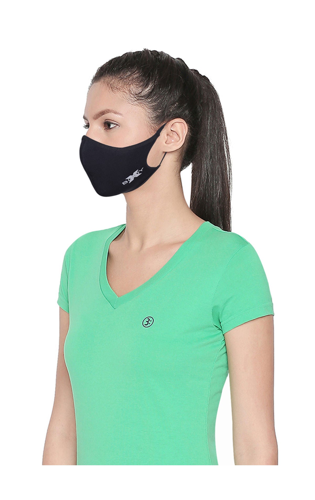 BodyX Women Extra Premium Face Mask-Solid Color Polyester-Pack of 3- MSW-3