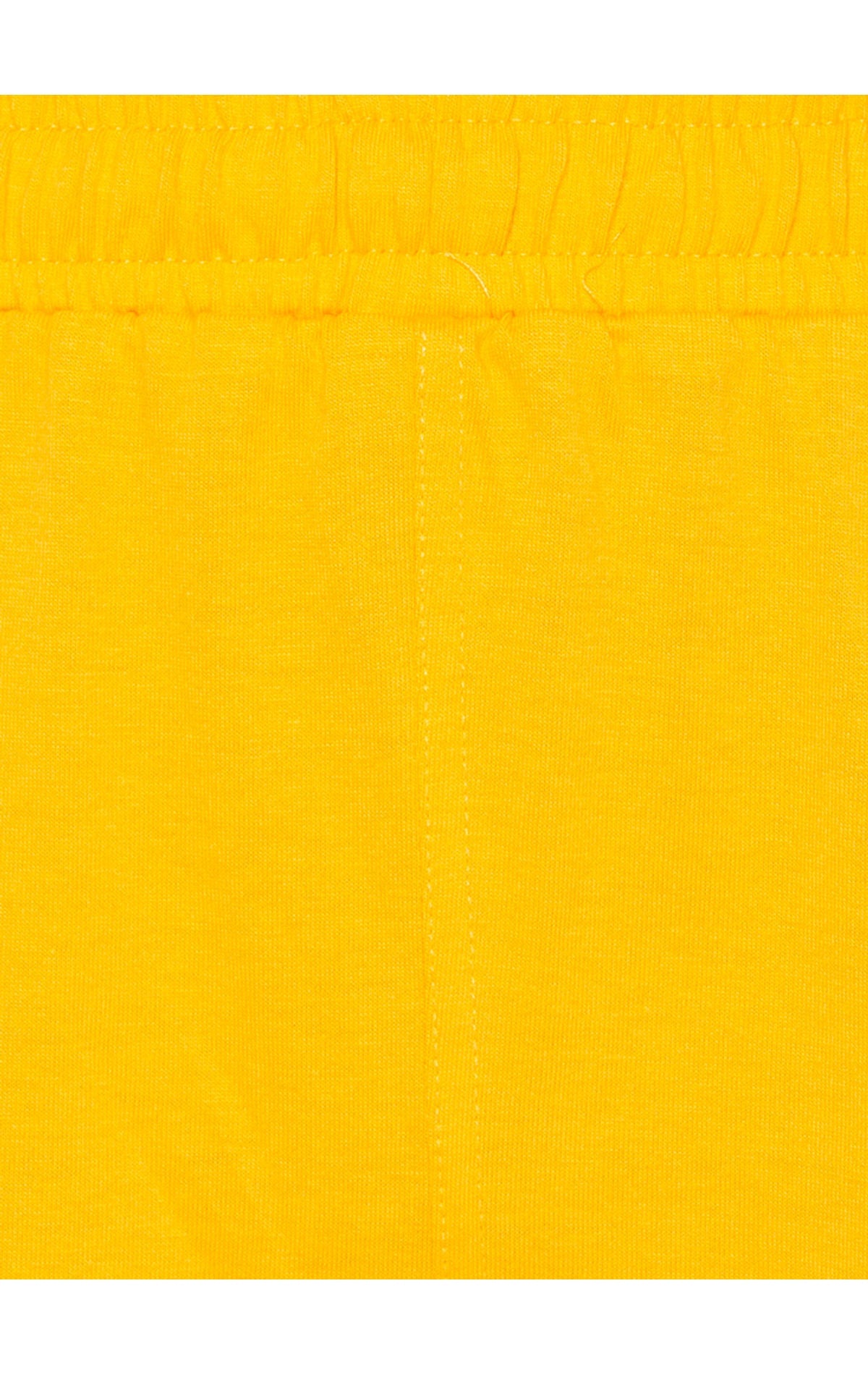 Bodyactive Women Yellow Cotton Shorts with Pockets -SHW2-MUST/WHT