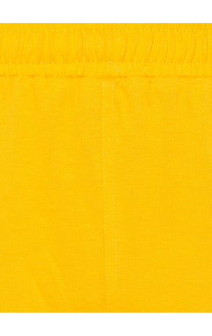 Bodyactive Women Yellow Cotton Shorts with Pockets -SHW2-MUST/WHT