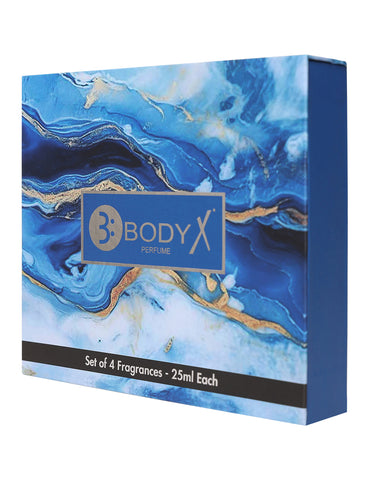 BodyX Unisex Perfume 25 ML SET OF 4 (HOPE, ONYX, OPEL, TOPAZ)