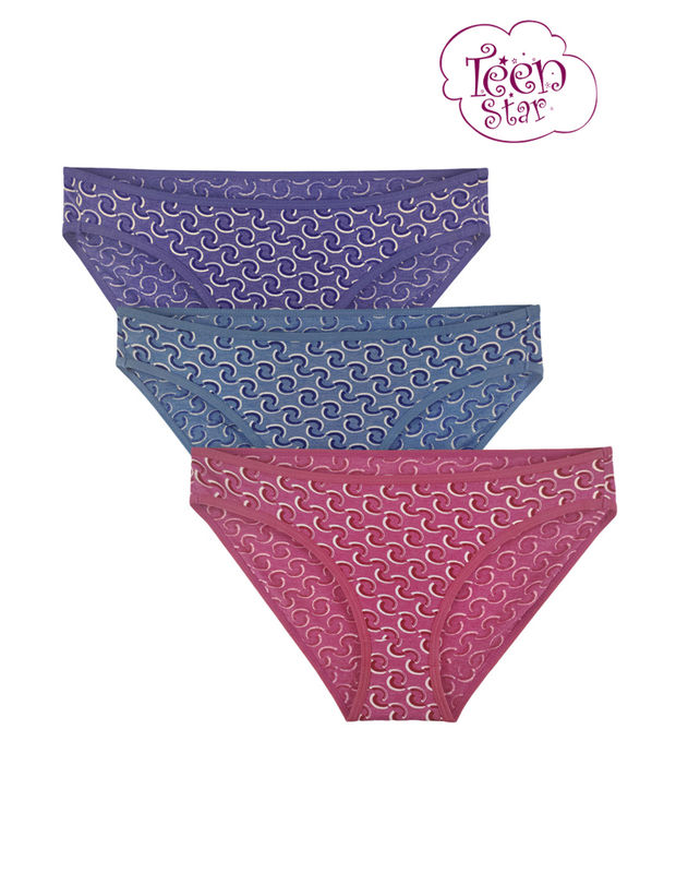Bodycare 100% cotton Teenager Panties in Pack of 3-T-1022-Assorted