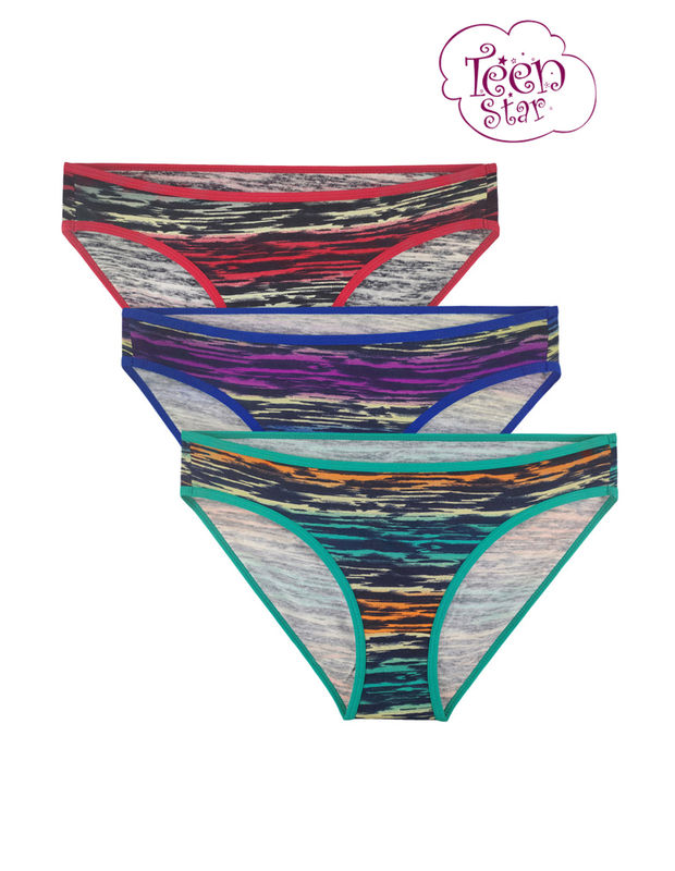 Bodycare 100% cotton Teenager Panties in Pack of 3-T-1038-Assorted