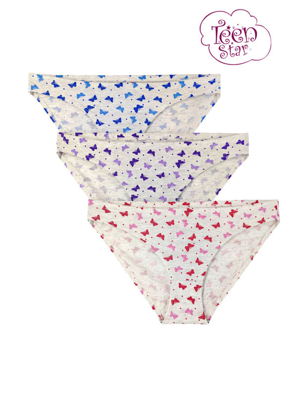 Bodycare 100% cotton Teenager Panties in Pack of 3-T-1104-Assorted